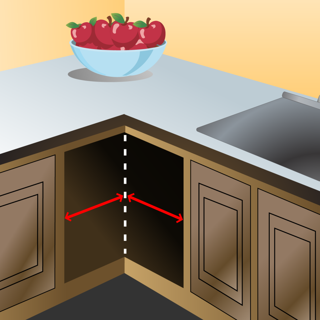 measuring kitchen cabinet door